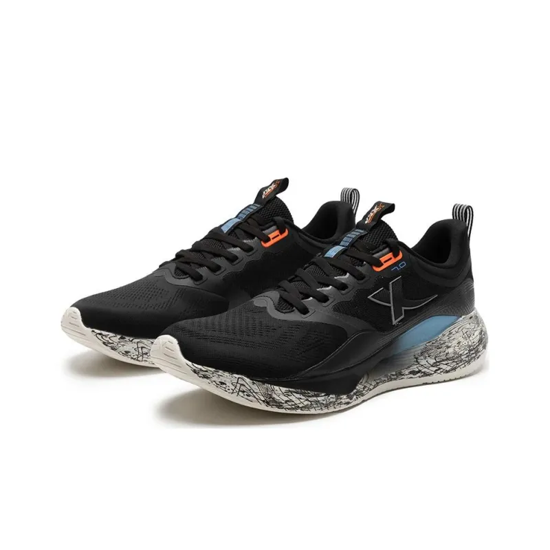 XTEP Anti-Slip Wear-Resistant Low-Top Running Shoes Men's Black Silver-1