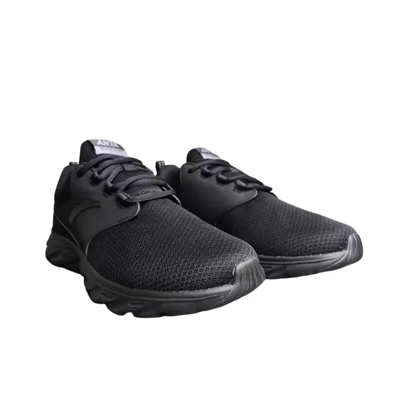 Anta Running Collection Cushioning Anti Slip And Wear Resistant Low Top Running Shoes Men's Black-2