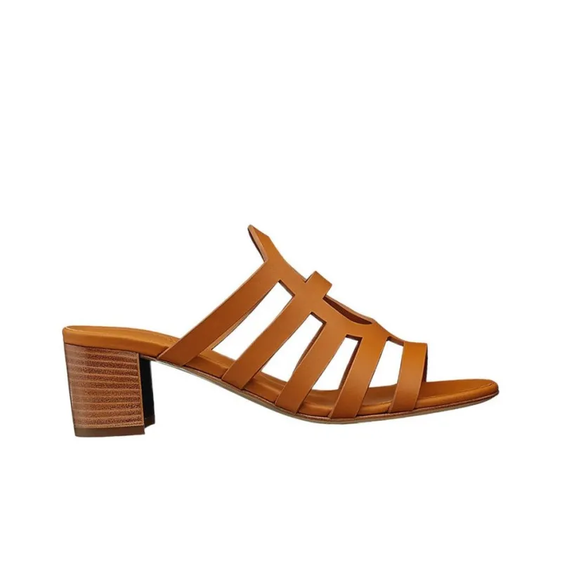 HERMES Celena Sandal Women's Beige Duolei-1