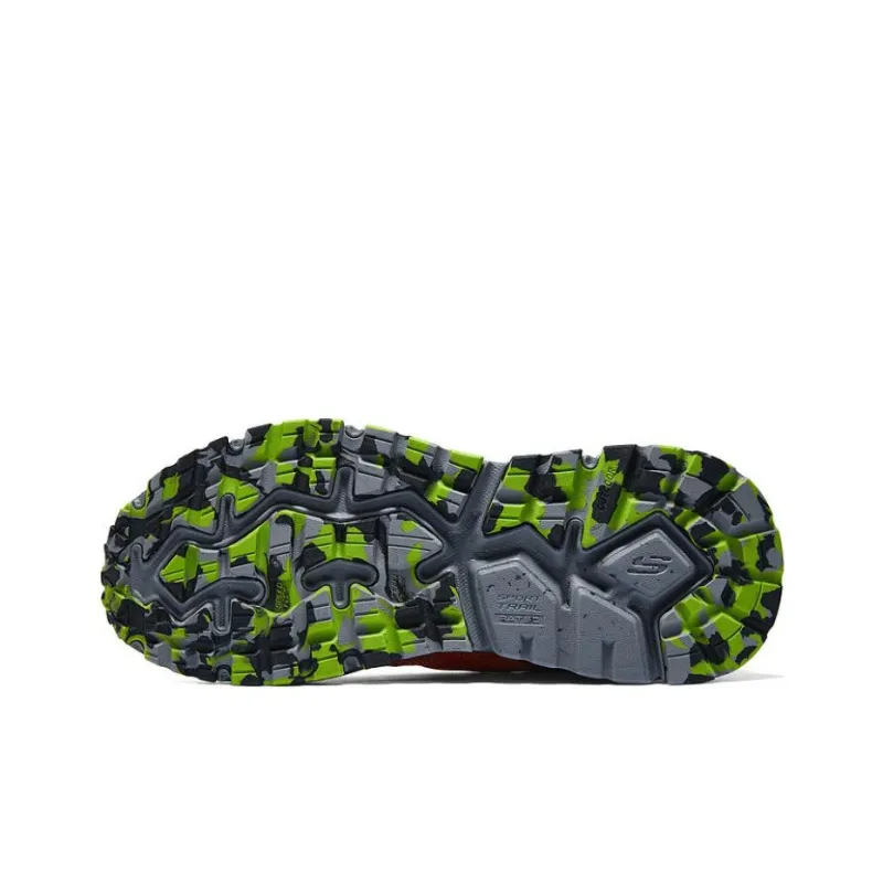 Skechers Cushioned Slip Resistant Low Top Casual Shoes Men's Red Green-5