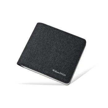 WilliamPOLO Canvas Wallet Regular Men's Black/Blue