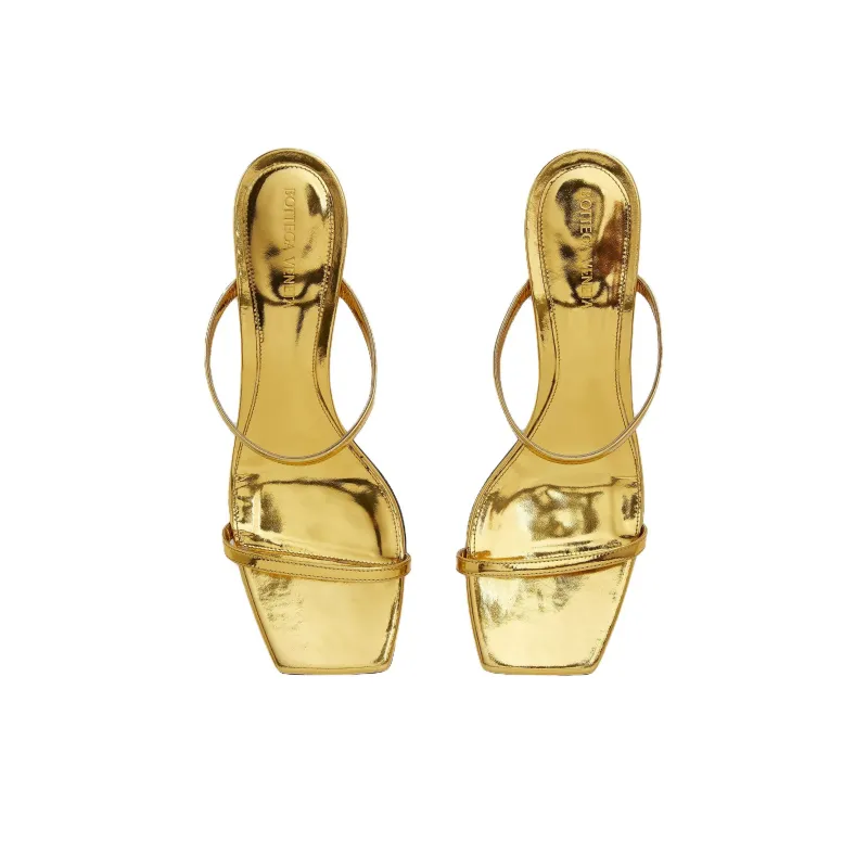 Bottega Veneta Knot Quiet Slide Slippers Women's Gold-4