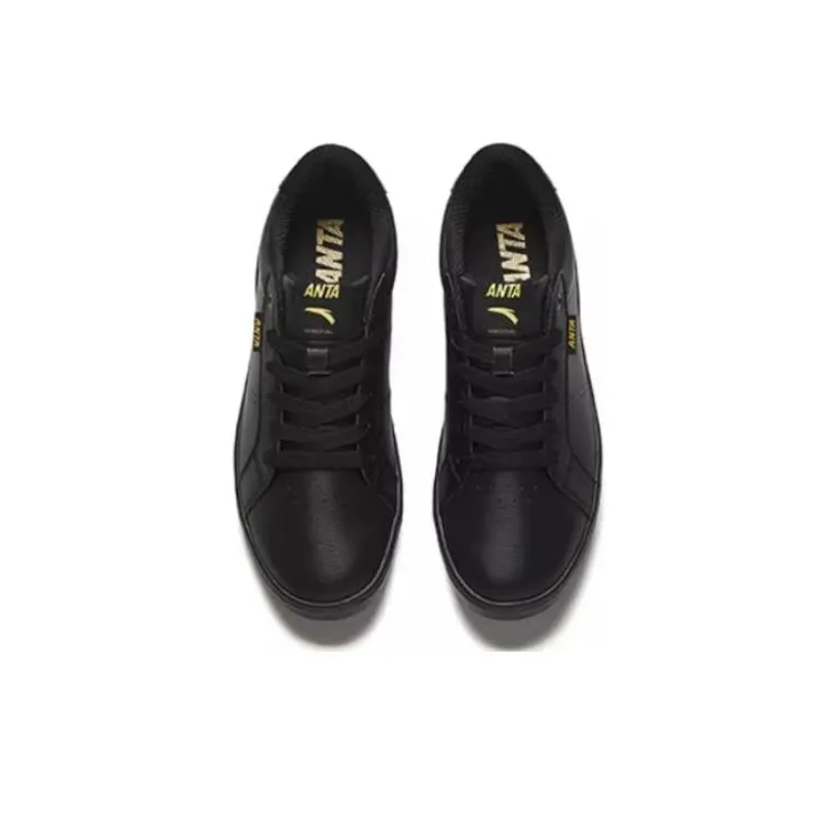 Anta Cushioning Lightweight Low Top Skateboard Shoes Men's Black-2
