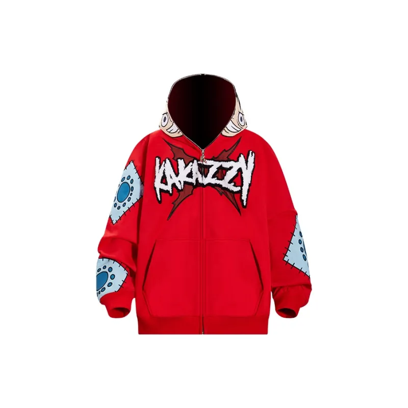 KAKAZZY Sweatshirts Unisex Red-3