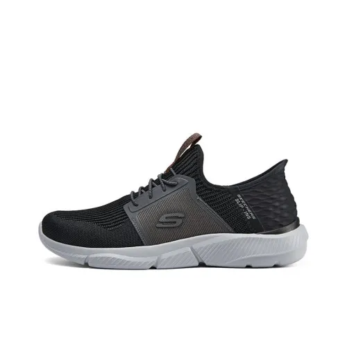 Skechers Wear-Resistant Low-Top Casual Shoes Men's Black Gray