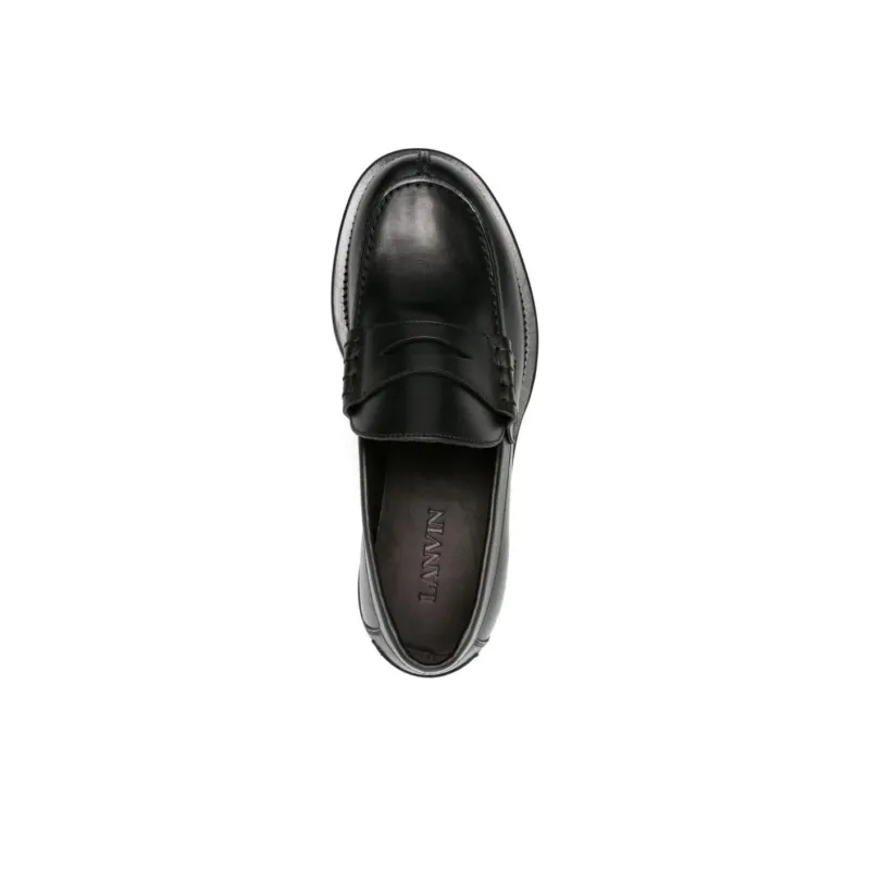 Lanvin Penny-slot Leather Loafers-4