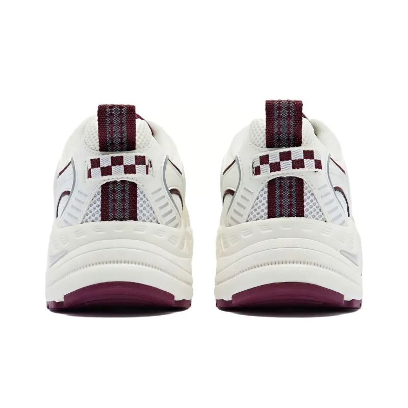 QIAODAN Kaiyuan 1.0 Cushioning And Breathable Low Top Casual Shoes Women's Ivory Red-4