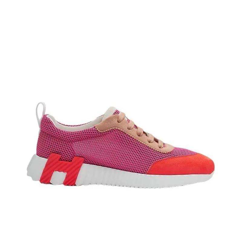 HERMES Bouncing Cushioning, Slip Resistant, Abrasion Resistant, Breathable Low Top Casual Shoes Women's Red-1