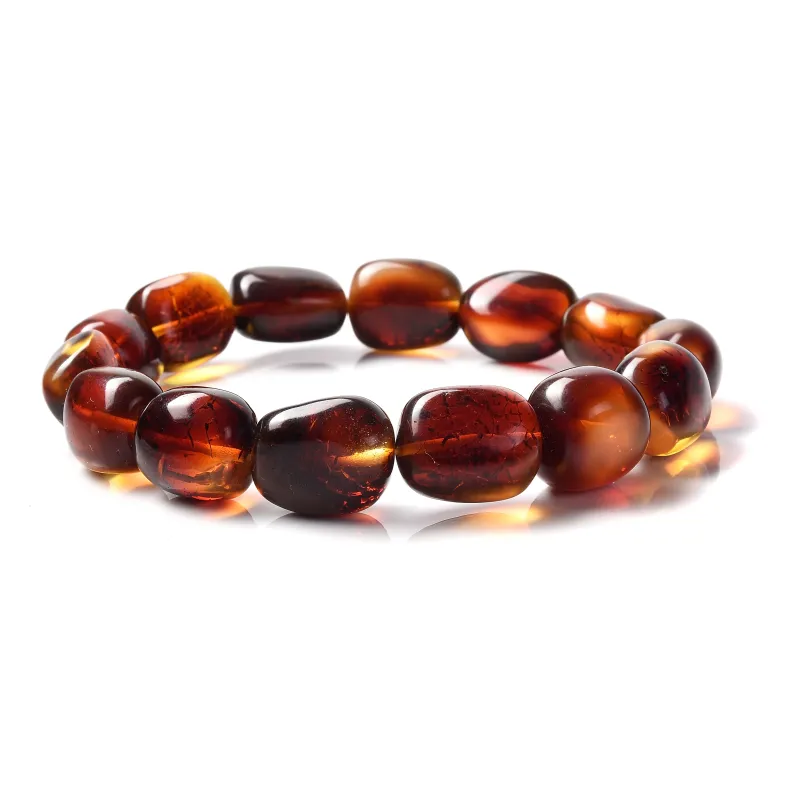 Abby's Wonderland Amber/Beeswax Fine Jade Bracelets Unisex-1