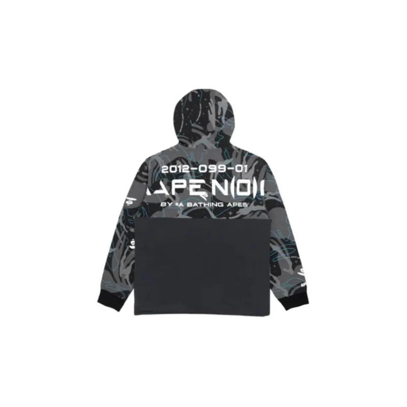 Aape Abstract print Panelled Hoodie-5