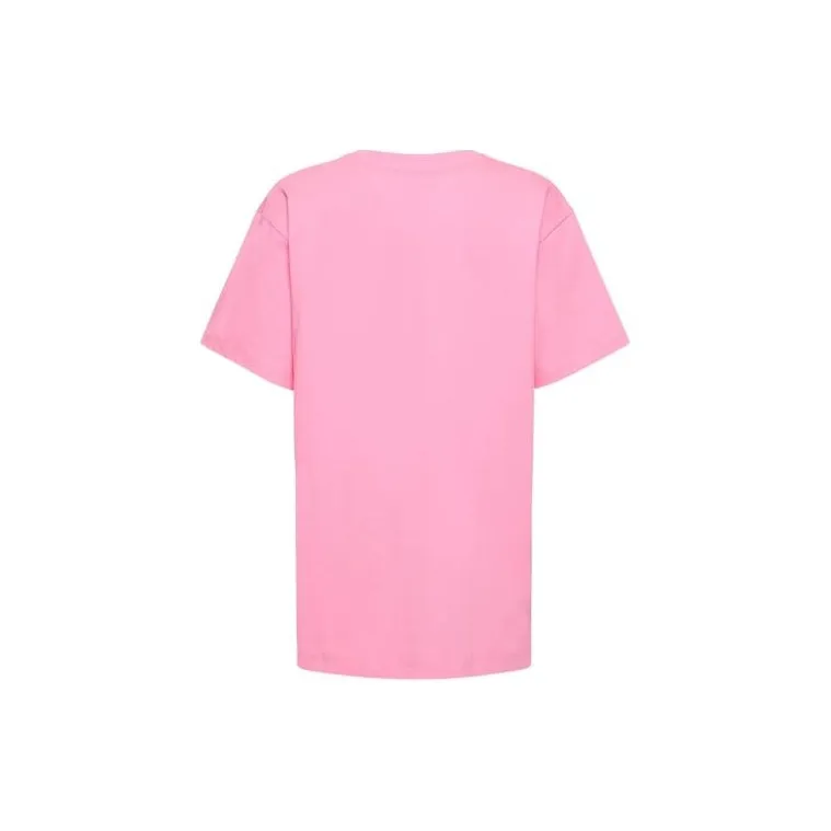 GUCCI Drop Shoulder Sleeve T Shirt Women's Pink-1