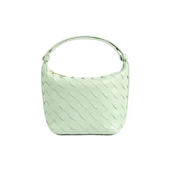 Bottega Veneta Cow Leather Handbag Women's Fresh Mint Green