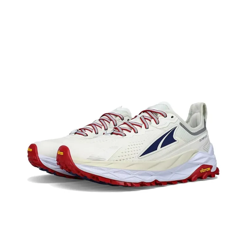 Altra Olympus 5 Cushioning, Slip Resistant, And Abrasion Resistant Low Top Running Shoes Women's Beige White Red-2