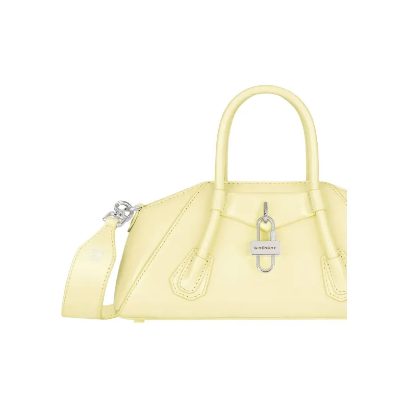 GIVENCHY Antigona Cow Leather Shoulder Bag Crossbody Bag Handbag Mini Women's Yellow-4