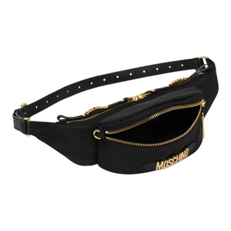 MOSCHINO Logo Lettering Zipped Belt Bag-1