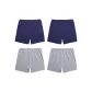 2 Navy Blue+2 Heather Gray