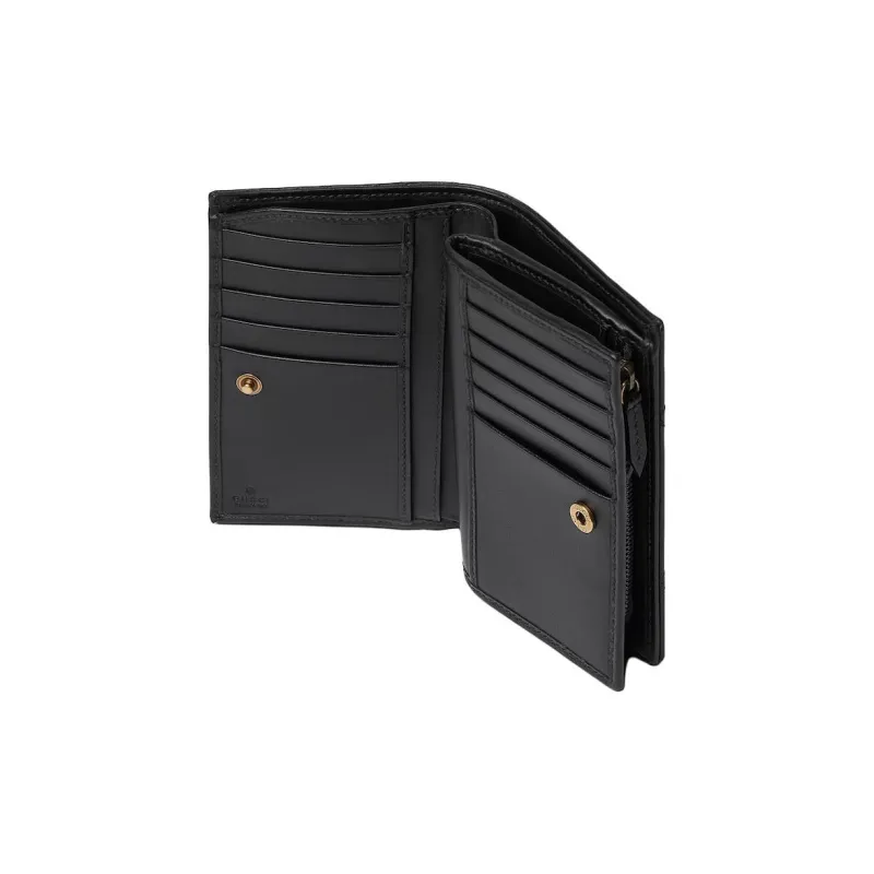GUCCI GG Marmont Leather Wallet Women's Black-5
