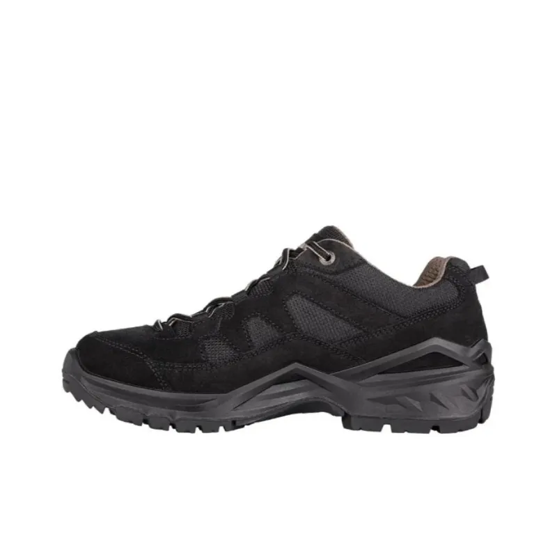 Lowa Sirkos Evo GTX LO Cushioning, Wear Resistant Low Top Hiking Shoes Men's Black-0