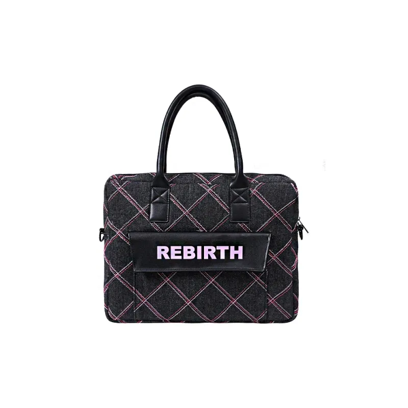 REBIRTH Denim Handbag Unisex Vitality Blue/Graphite Black-7