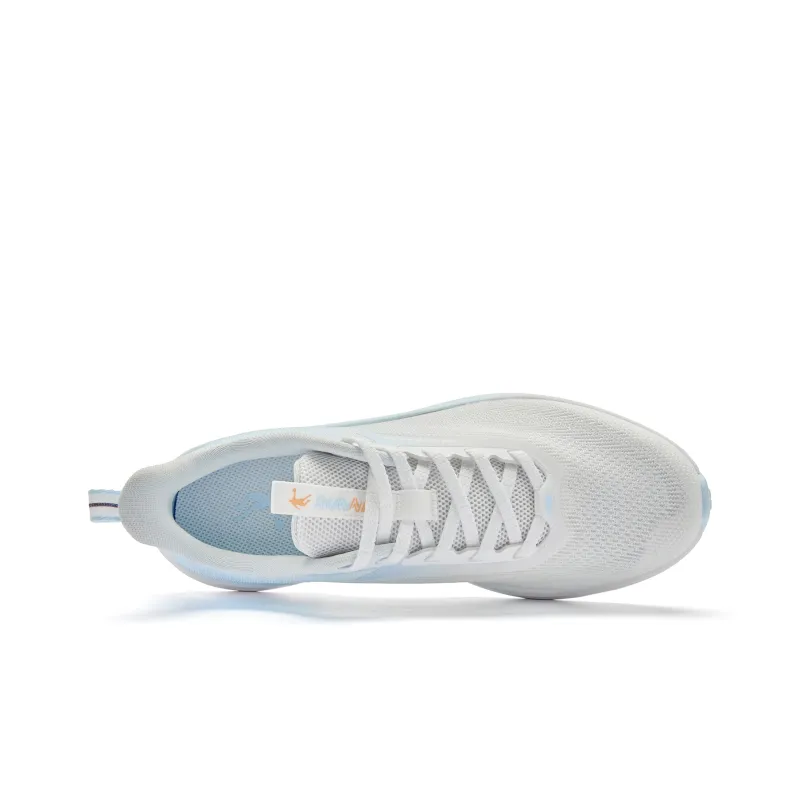 QIAODAN Light Speed 4.0 Breathable And Lightweight Low Top Sprint Running Shoes Women's White Blue-3