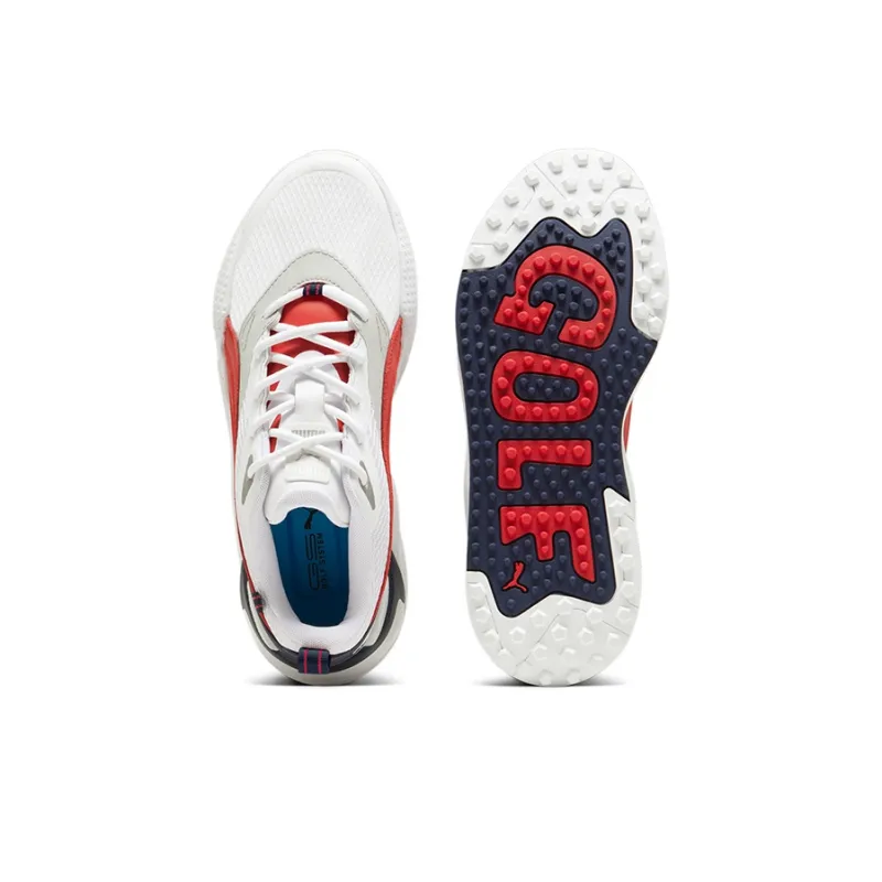 PUMA GS X Efekt Shock Absorbers Slip Resistant, Abrasion Resistant, Breathable Low Top Golf Shoes Men's White-3