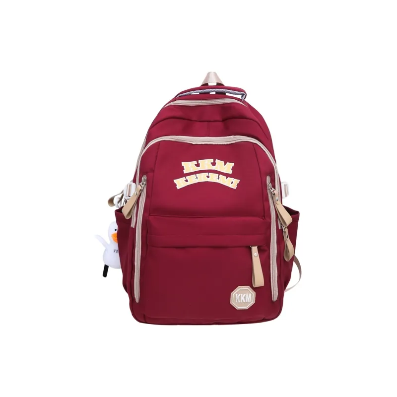FAMAN Nylon Backpack Women's Black/Green/White/Blue/Red-13