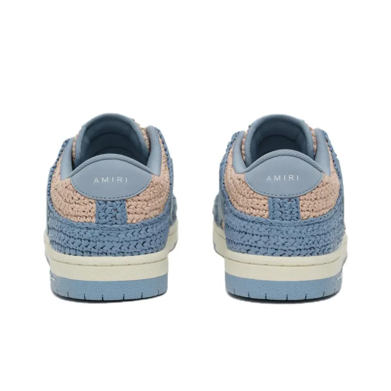 AMIRI Skel Woven-raffia Sneakers-3