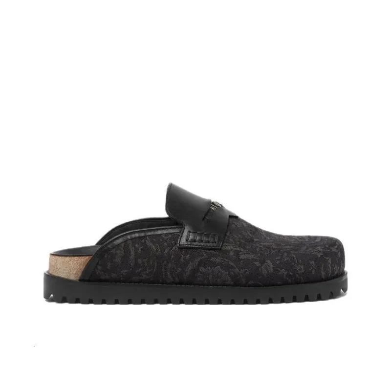 VERSACE Medusa Head-embellished Barocco-jacquard Mules-1