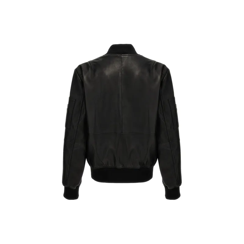 VERSACE JEANS COUTURE V Emblem Zipped Bomber Jacket-1