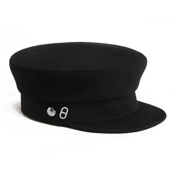 HERMES Cotton Berets Women's Black