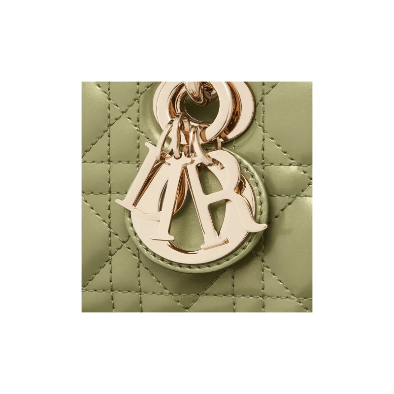 DIOR Lady D-JOY Calfskin Shoulder Bag Crossbody Bag Handbag Small Size Women's Cactus Green-6