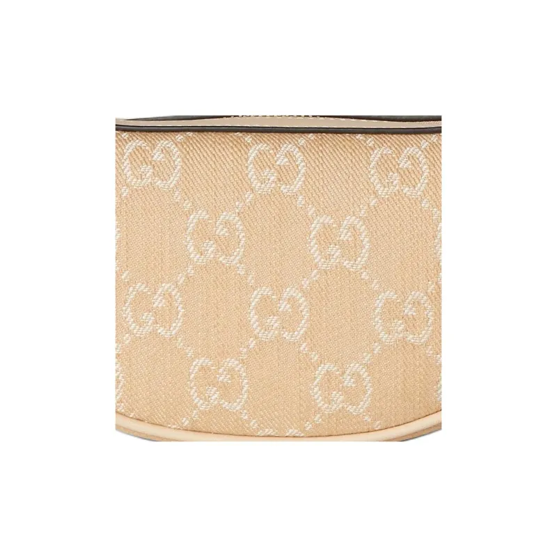 GUCCI Ophidia Denim With Leather Trim Handbag Mini Women's Light Beige-7