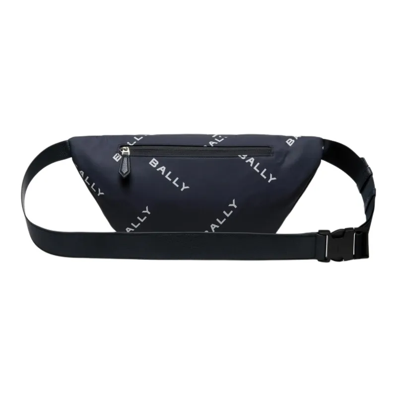 BALLY Nylon Shoulder Bag, Crossbody Bag, Sling Bag, Fanny Pack Men's Blue-2