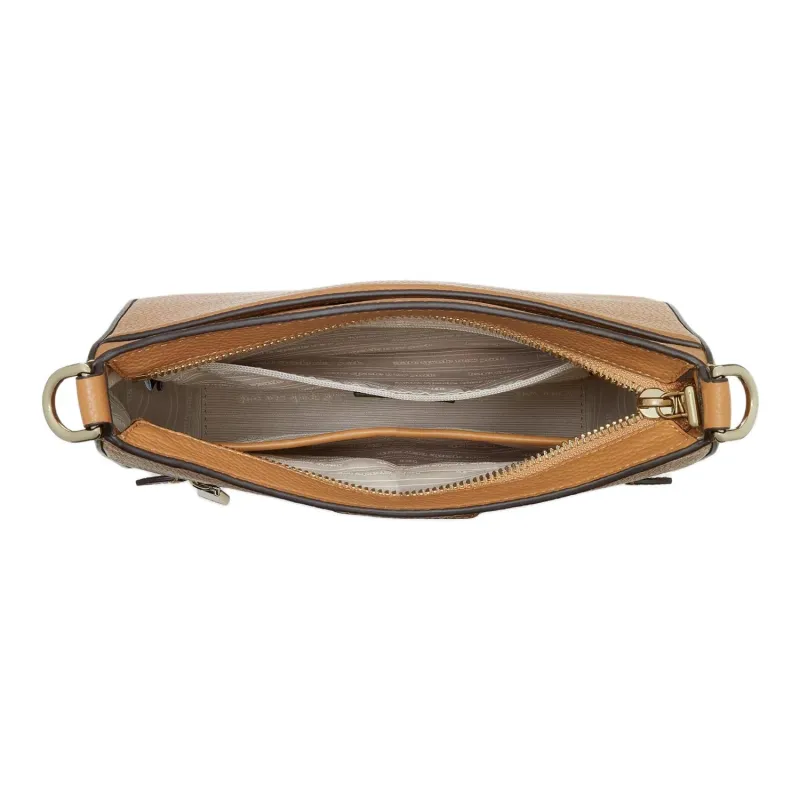 Kate Spade Hudson Litchi Grain Leather Messenger Bag Shoulder Bag Crossbody Bag Women's Brown-3