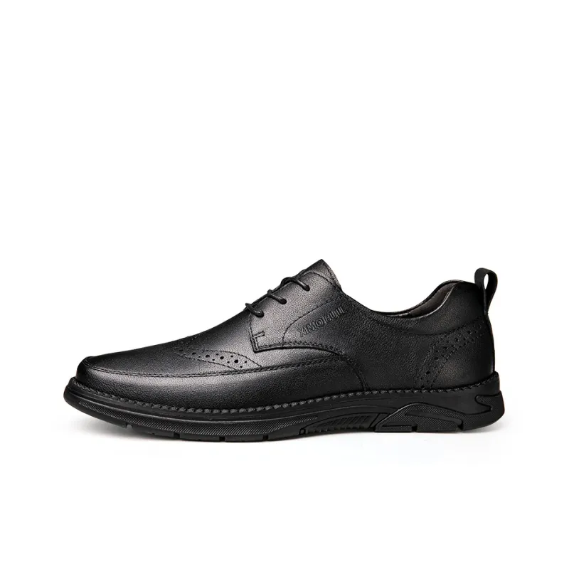 XIMO BULL Dress Shoes Men Low Top Black/Brown-0