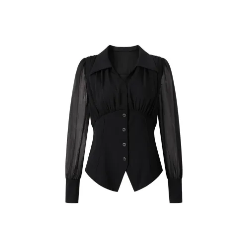 JZ. ANNAKRO Shirts Women's Plain Black