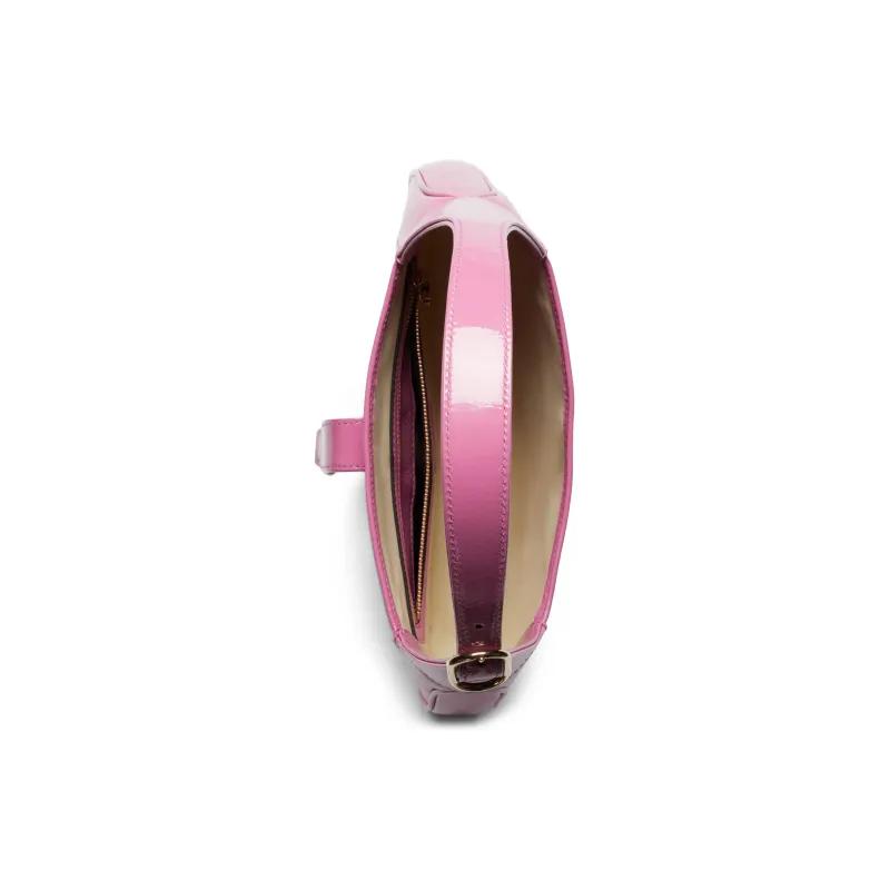 GUCCI Jackie 1961 Patent Leather Handbag, Shoulder Bag Small Size Women's Pink-7