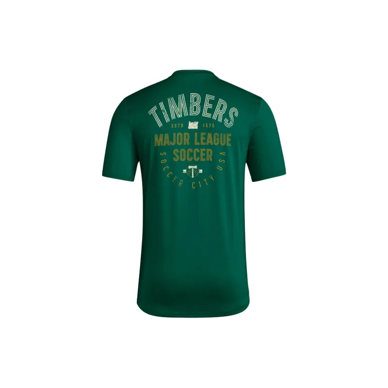 Adidas Free Shipping With AdiClub Portland Timbers Short Sleeve Pre-Game Tee-1