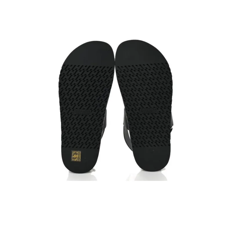 HERMES Genius Beach Sandals Men's Black-4