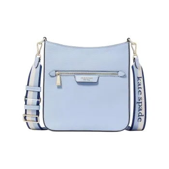 Kate Spade Hudson Litchi Grain Leather Messenger Bag, Crossbody Bag, Shoulder Bag Women's Polaris