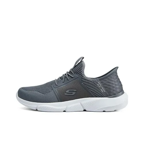 Skechers Anti Slip Wear Resistant Low Top Casual Shoes Men's Gray