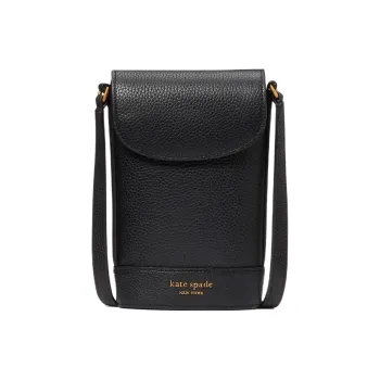 Kate Spade Litchi Grain Leather Cell Phone Pouch Shoulder Bag Crossbody Bag Women's Black