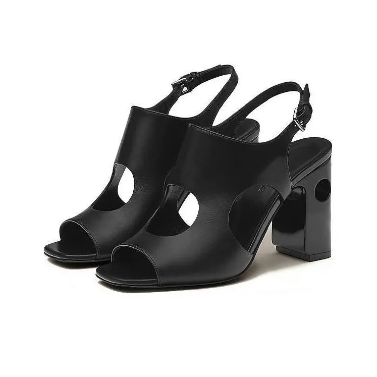 HERMES Electra Strap Sandals Women's Black-2