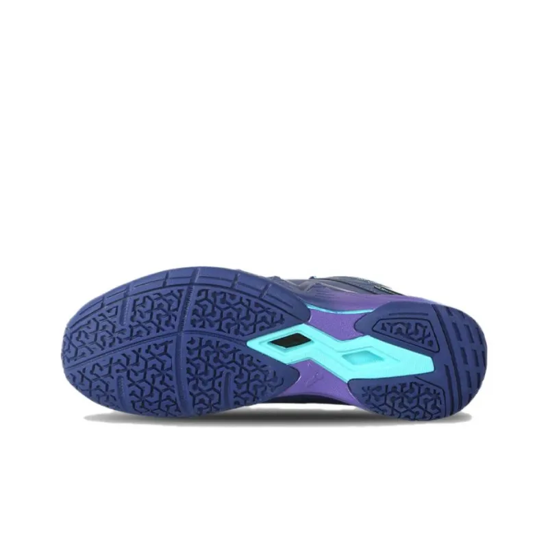 VICTOR Cushioned Slip Resistant Low Top Badminton Shoes Unisex Pearl White With Light Iris Purple-1