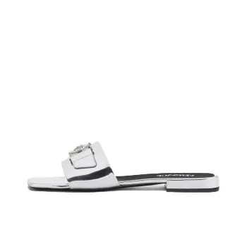 VERSACE Medusa Metallic-effect Leather Sandals