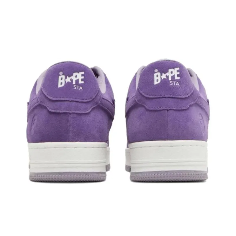 A BATHING APE STA Stylish Skateboarding Shoes Women's Purple-3