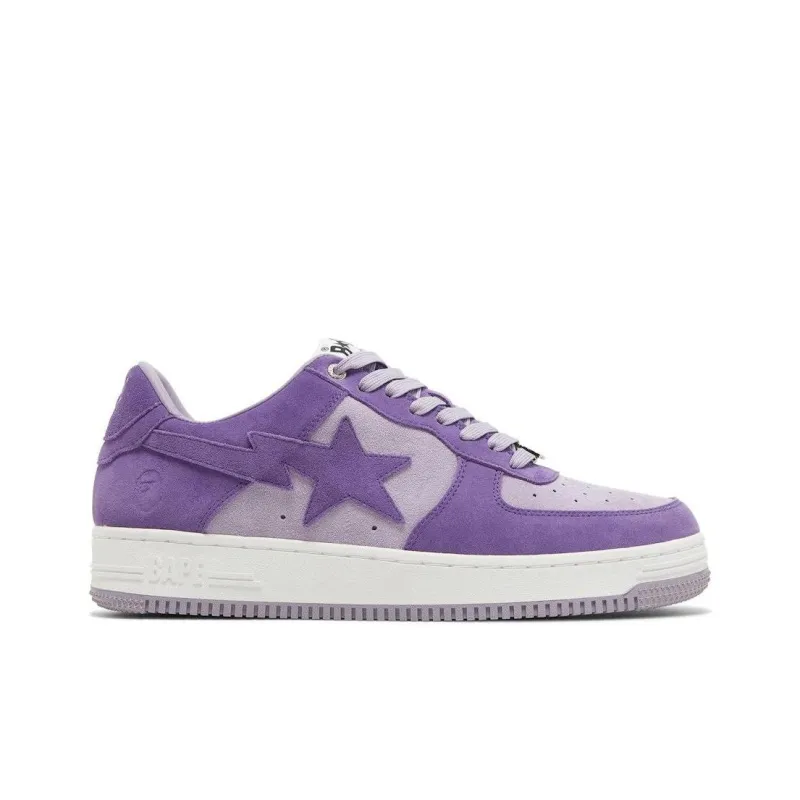 A BATHING APE STA Stylish Skateboarding Shoes Women's Purple-1