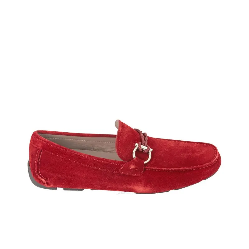 FERRAGAMO GANCINI Loafers Men's Red-1