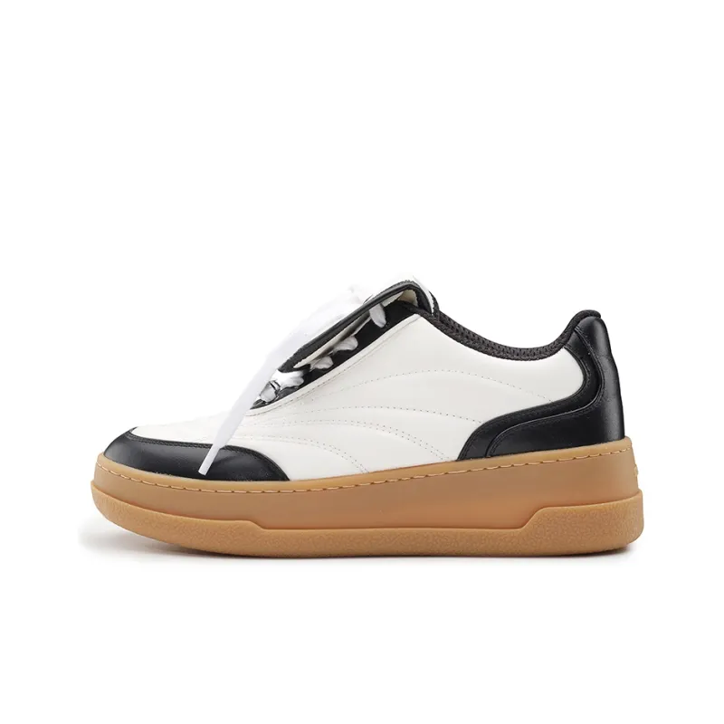 Lucia Tacci Original Designer Cow Leather Color Block Platform Height Increasing Casual German Army Trainers-0
