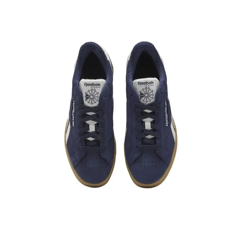 Reebok Club C GROUNDS Slip Resistant Shock Absorbers Low Top Skateboard Shoes Unisex Blue White-4